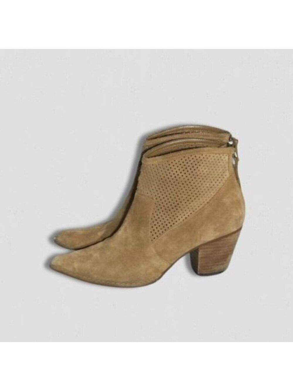 Treasure and Bond Suede Ankle Boots Caramel Leather W 8.5